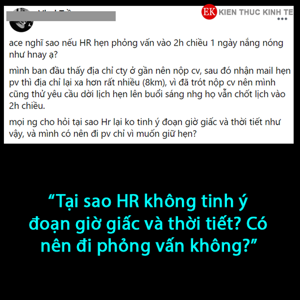 Chê trách nhà tuyển dụng thiếu tinh tế khi chọn phỏng vấn lúc 2h chiều mùa hè, nữ sinh bị mắng muối mặt - Ảnh 1.