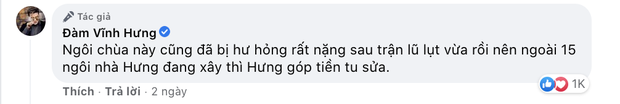 Đàm Vĩnh Hưng chính thức lên tiếng khi bị chỉ trích gay gắt vì dùng tiền cứu trợ miền Trung để đi sửa chùa ở Nghệ An - Ảnh 2.