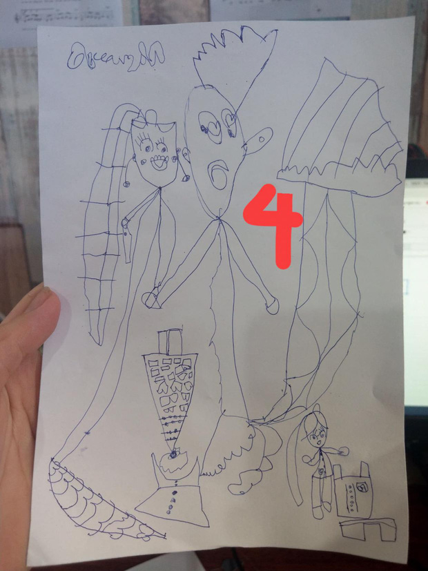 Bé gái 4 tuổi vẽ tranh tặng mẹ, thành quả fail lòi toàn tập, nghe lý giải đến mẹ cũng phải ngượng chín mặt - Ảnh 3.