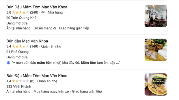 SỐC: Hàng loạt CN bún đậu Mạc Văn Khoa bị đánh giá 1 sao trên Google sau khi nam nghệ sĩ thừa nhận có phốt gián ở mắm tôm - Ảnh 3.