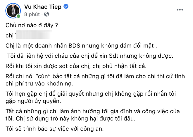 Vũ Khắc Tiệp tung bằng chứng nói rõ về ồn ào bị đòi nợ ở biệt thự 1800m2, vạch mặt 1 nhân vật quen thuộc chơi xấu - Ảnh 1.