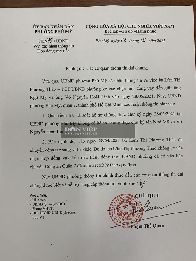 Xôn xao hợp đồng vay tiền của nghệ sĩ Hoài Linh: UBND phường Phú Mỹ khẳng định văn bản giả - Ảnh 3.