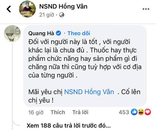 Bênh vực NS Hồng Vân trong lùm xùm quảng cáo, ca sĩ Quang Hà bị nhận gạch đá tơi bời từ công chúng - Ảnh 2.