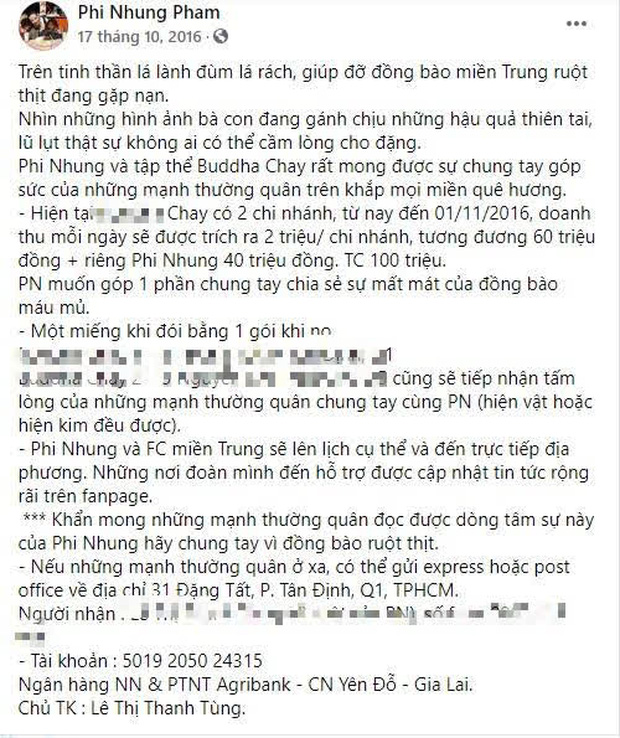 Phi Nhung bị netizen soi lại điểm bất thường trong 2 đợt kêu gọi từ thiện miền Trung, “ngâm” sao kê 1,8 tỷ suốt 5 năm chưa công khai? - Ảnh 1.