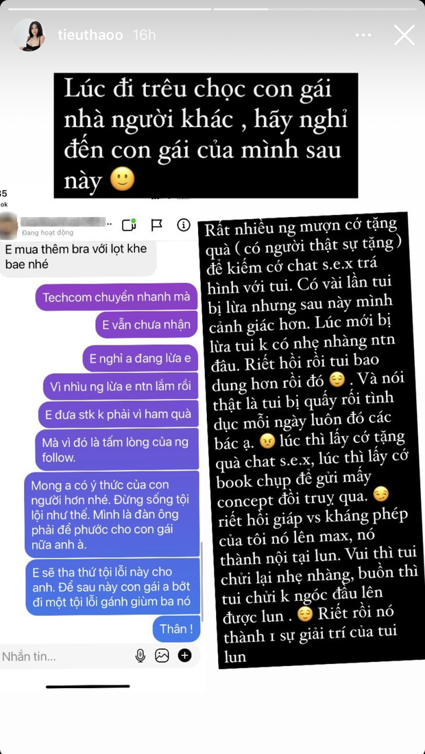 Gái xinh hé lộ bị kiếm cớ chat sex, quấy rối tình dục mỗi ngày, tức quá nên công khai giá cực shock - Ảnh 3.