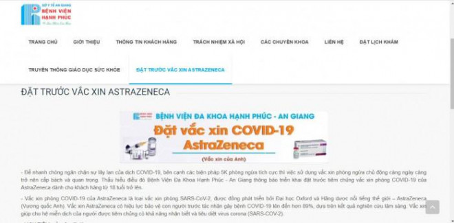 Bệnh viện tư nhân đầu tiên đăng tin tiêm vắc xin Covid-19 giá 1,5 triệu/mũi đã phải gỡ - Ảnh 1.