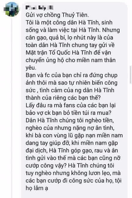 Thuỷ Tiên bị tố “nhận vơ” cả trăm tấn lương thực người dân Hà Tĩnh tiếp tế cho Sài Gòn, Công Vinh bức xúc lên tiếng phân trần - Ảnh 2.