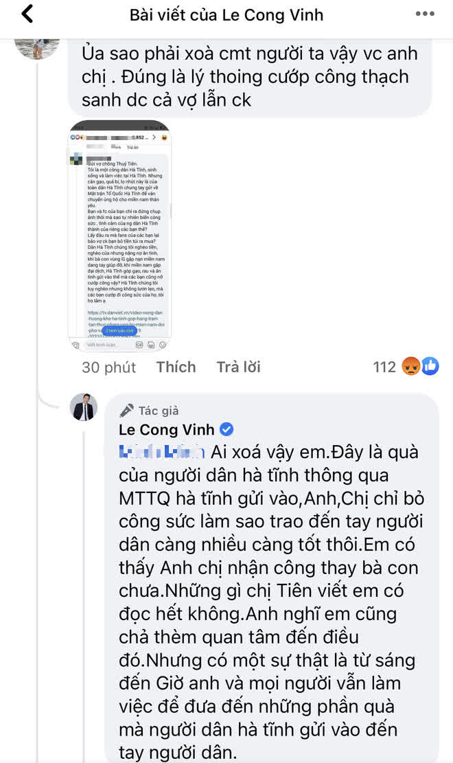 Thuỷ Tiên bị tố “nhận vơ” cả trăm tấn lương thực người dân Hà Tĩnh tiếp tế cho Sài Gòn, Công Vinh bức xúc lên tiếng phân trần - Ảnh 3.