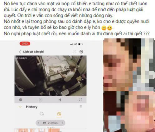 Không đồng ý ly hôn, chồng đánh đập, bóp cổ vợ trong phòng ngủ khiến dân mạng phẫn nộ - Ảnh 1. Không đồng ý ly hôn, chồng đánh đập, bóp cổ vợ trong phòng ngủ khiến dân mạng phẫn nộ - Ảnh 1.