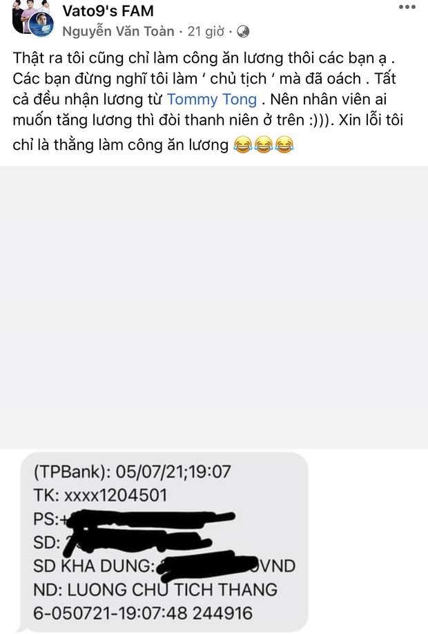 Chủ tịch Văn Toàn kêu nghèo kể khổ, netizen xúm lại trêu: Chơi với Lươn Thanh Độ (Mixi) nhiều hèn chi - Ảnh 2.