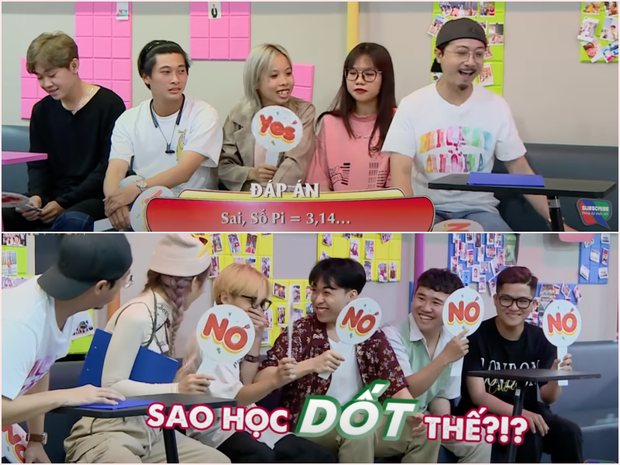  Lê Bống hồn nhiên hỏi bạn cùng chơi gameshow sao học dốt thế” vì trả lời sai số Pi - Ảnh 3.