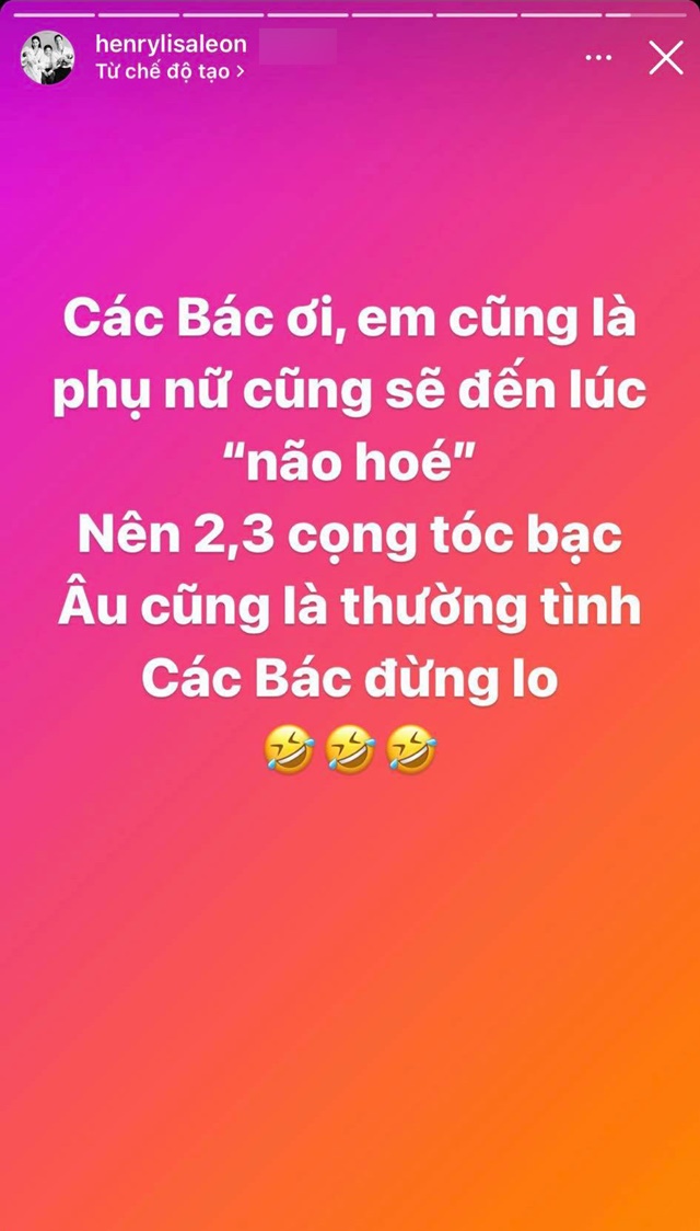 Bị lộ tóc bạc ở tuổi U40, Hồ Ngọc Hà dí dỏm lên tiếng trấn an người hâm mộ - Ảnh 2.