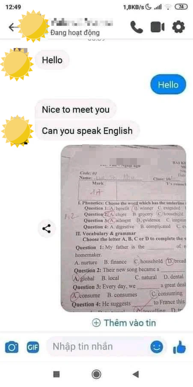 Khách Tây nhờ 1 cô gái dịch lại câu Hết tiền ra Tiếng Việt, ai ngờ nhầm thành câu nói hãi hùng thế này - Ảnh 3.