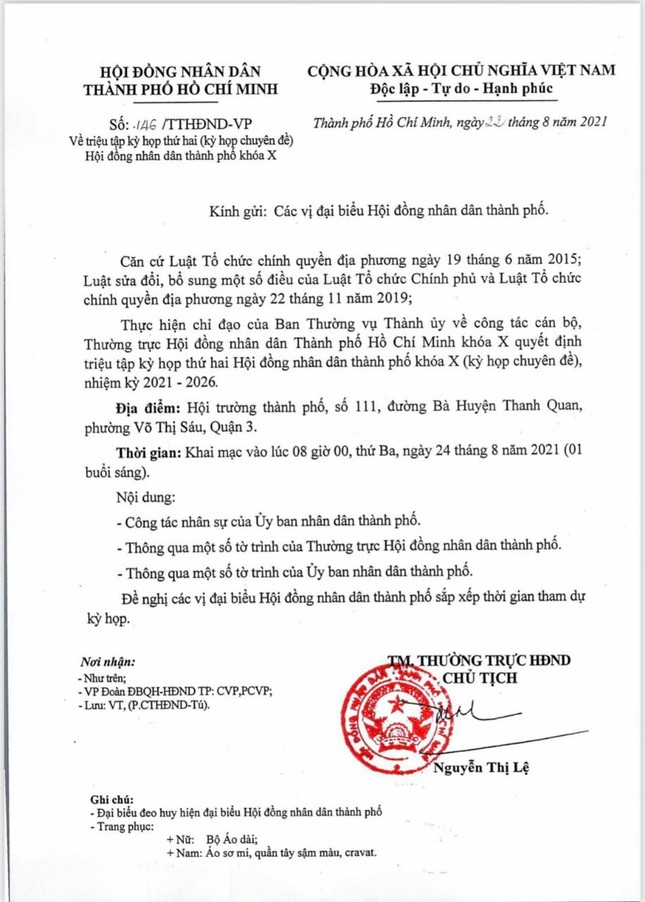 Ngày 24/8, bầu Chủ tịch UBND TPHCM thay ông Nguyễn Thành Phong - Ảnh 1.