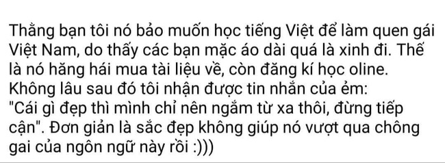 Anh Tây học Tiếng Việt để dễ làm quen gái xinh, ai ngờ chỉ sau vài ngày đã nhận ra sự thật hãi hùng - Ảnh 1.