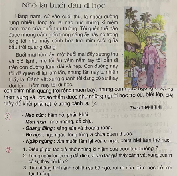 Bài thi Tiếng Việt ghi khai giảng vào cuối thu chứ không phải đầu thu, tưởng nhầm lẫn nhưng nghe giải thích mới thấy hợp lý quá chừng - Ảnh 5.