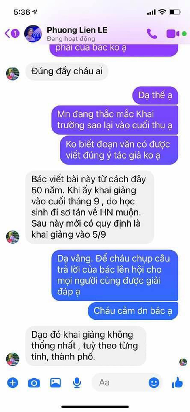 Bài thi Tiếng Việt ghi khai giảng vào cuối thu chứ không phải đầu thu, tưởng nhầm lẫn nhưng nghe giải thích mới thấy hợp lý quá chừng - Ảnh 7.