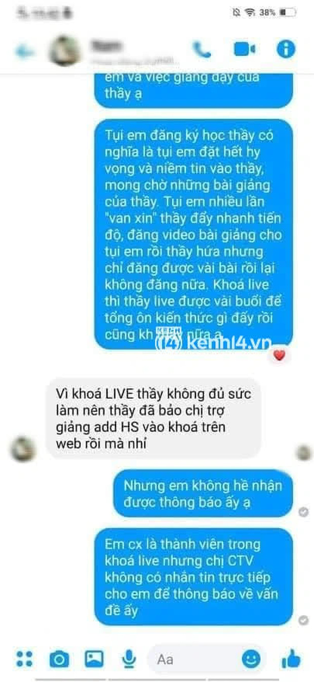 Biến căng: Thầy giáo Sinh nổi tiếng, từng ra đề thi THPT Quốc gia bị tố thu học phí cao nhưng dạy vô trách nhiệm, 4 tháng gửi được 3 video - Ảnh 8.