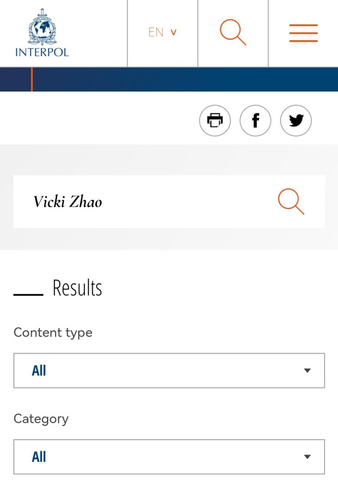 Trang chủ Interpol đã có kết quả chính thức về tin đồn Triệu Vy bị truy nã đỏ cấp quốc tế - Ảnh 2.