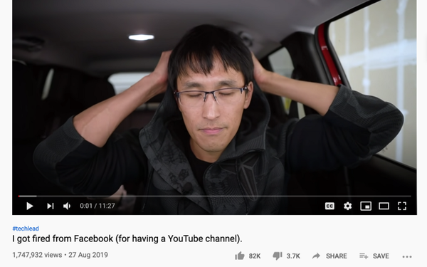 Ly hôn, bị cả Facebook và Google sa thải, YouTuber TechLead đã “video hoá” nỗi buồn mất việc và mất vợ thành hàng triệu USD mỗi năm như thế nào? - Ảnh 1.