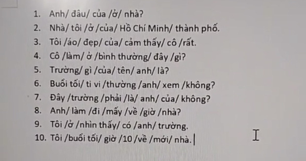 Bài tập hoàn thành câu Tiếng Việt của du học sinh, đọc xong đến người Việt cũng phải trầm cảm vì độ lắt léo - Ảnh 1.