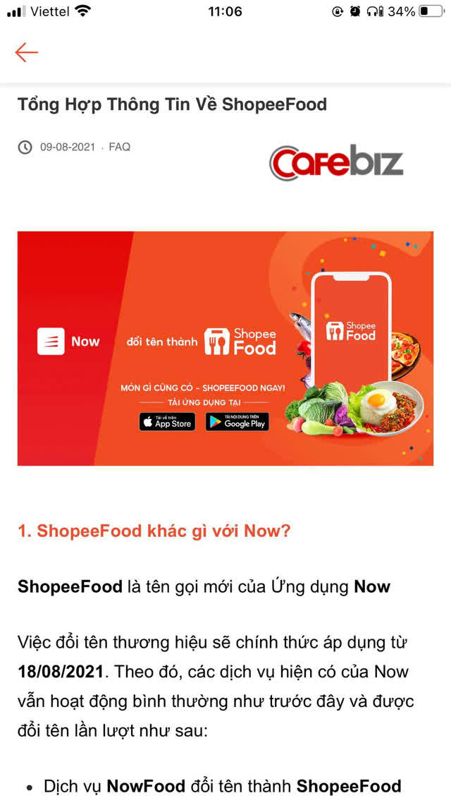 Shopee thông báo: Từ nay hãy gọi Now là ShopeeFood! - Ảnh 1.