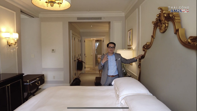 Chi 60 triệu đồng/đêm ở khách sạn xa xỉ bậc nhất New York nhưng NTK Thái Công chê không ngớt nội thất “không xịn, kì cục” - Ảnh 3.