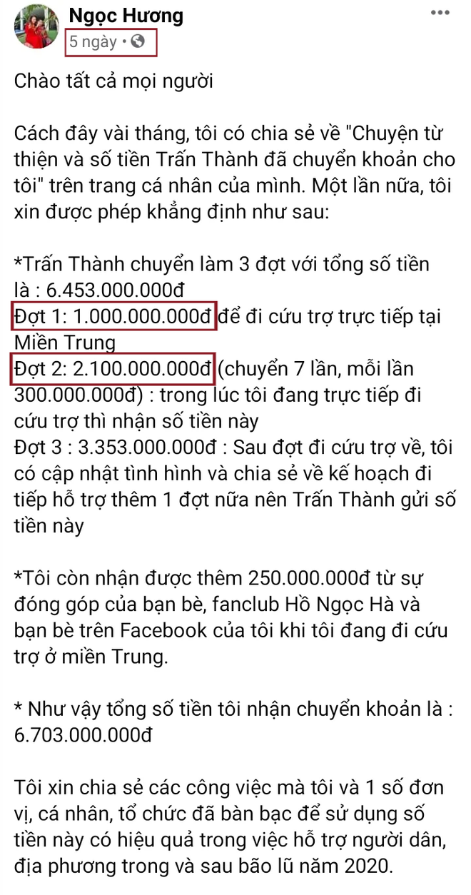 Netizen tranh cãi nảy lửa, chỉ ra 1 điểm bất thường trong số tiền từ thiện mẹ Hà Hồ nhận từ Trấn Thành? - Ảnh 2.