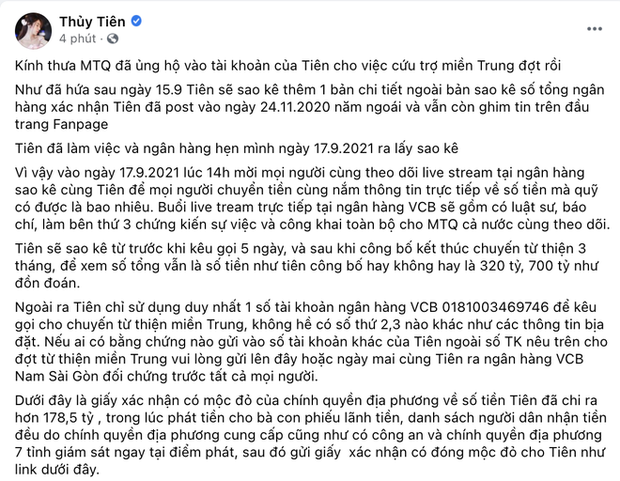 Công Vinh - Thuỷ Tiên đặt lịch sao kê 177 tỷ tiền từ thiện, netizen đồng loạt réo gọi thế lực này? - Ảnh 2.