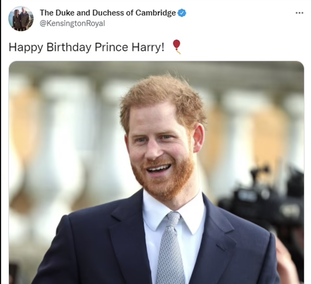 Đăng bài chúc mừng sinh nhật Harry, vợ chồng Hoàng tử William bị bóc trần lạnh nhạt với em trai, công chúng chua xót thừa nhận sự thật - Ảnh 2.