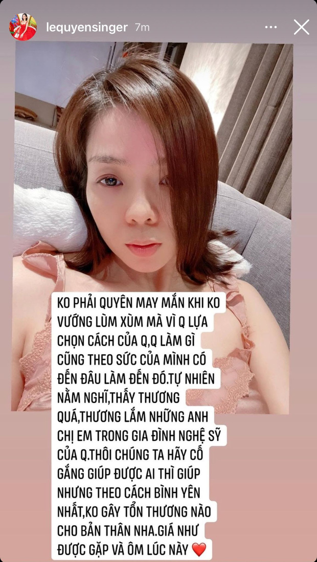 Lệ Quyên: Thương lắm anh chị em nghệ sĩ, giúp được ai thì giúp, không gây tổn thương cho bản thân nha - Ảnh 1.