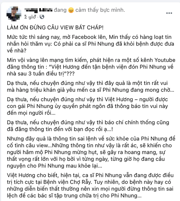 Rộ tin Việt Hương đến tận bệnh viện đón Phi Nhung sau 3 tuần trị Covid-19, sự thật được hé lộ! - Ảnh 1.