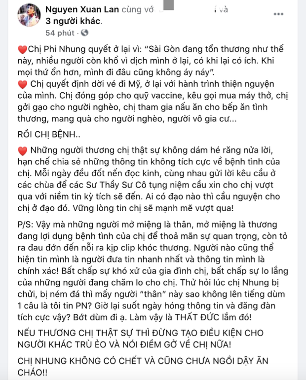 Xuân Lan nổi giận: Phi Nhung không có chết, cũng chưa ngồi dậy ăn cháo - Ảnh 1.