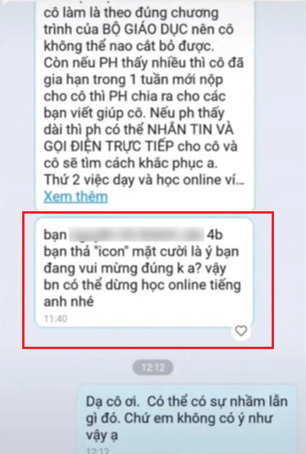 Cô bé lớp 4 thả icon mặt cười vào group chat liền bị cô giáo cho nghỉ học, bêu tên trước toàn lớp và phụ huynh - Ảnh 1.