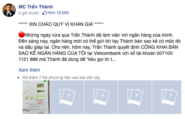 Trấn Thành sửa đến 6 lần bài đăng sao kê từ thiện sau hơn 1 giờ đăng tải, lý do là gì? - Ảnh 3.