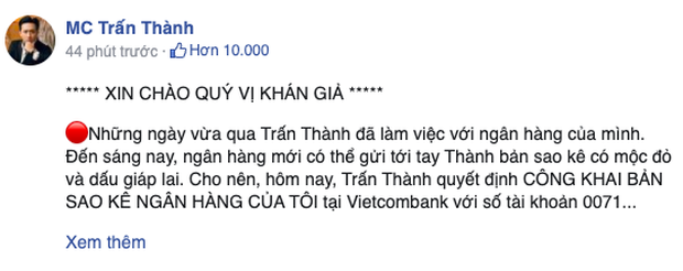 Trấn Thành sửa đến 6 lần bài đăng sao kê từ thiện sau hơn 1 giờ đăng tải, lý do là gì? - Ảnh 8.