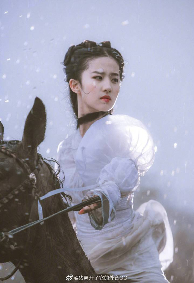 Bộ ảnh cưỡi ngựa dưới mưa đẹp kinh điển của Lưu Diệc Phi: Visual thần tiên nhưng bị xoá không thương tiếc vì lý do nhạy cảm - Ảnh 2.