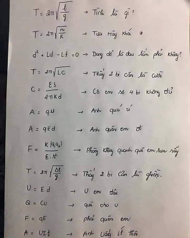 Nam sinh bày mẹo thuộc lòng công thức Vật lý siêu lầy còn thông minh, nhiều người tiếc rẻ: Biết vậy ngày xưa áp dụng rồi - Ảnh 1.