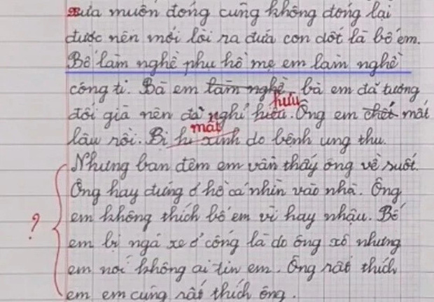 Học sinh miêu tả người thân: Bà em không ĐÓNG lại được nên mới TÒI ra bố em, phút cuối bẻ lái nghe mà lạnh sống lưng - Ảnh 2.