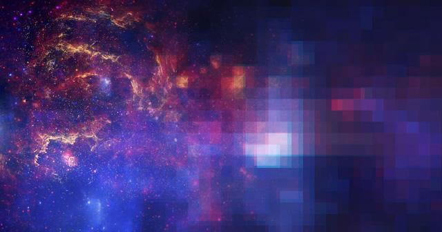 Rất có thể vũ trụ là tập hợp các pixel siêu nhỏ mà khi zoom đủ lớn để quan sát được, 1 phân tử sẽ to ngang với 1 thiên hà - Ảnh 1.