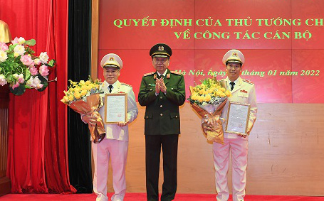 Bộ Công an có hai Thiếu tướng làm tân Thứ trưởng