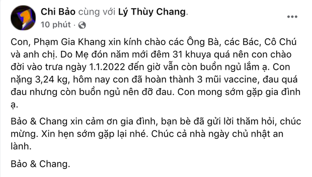 Vợ kém 16 tuổi của Chi Bảo hạ sinh nhóc tỳ, hé lộ luôn dung mạo và thông tin hiếm của Hổ vàng rich kid! - Ảnh 1.