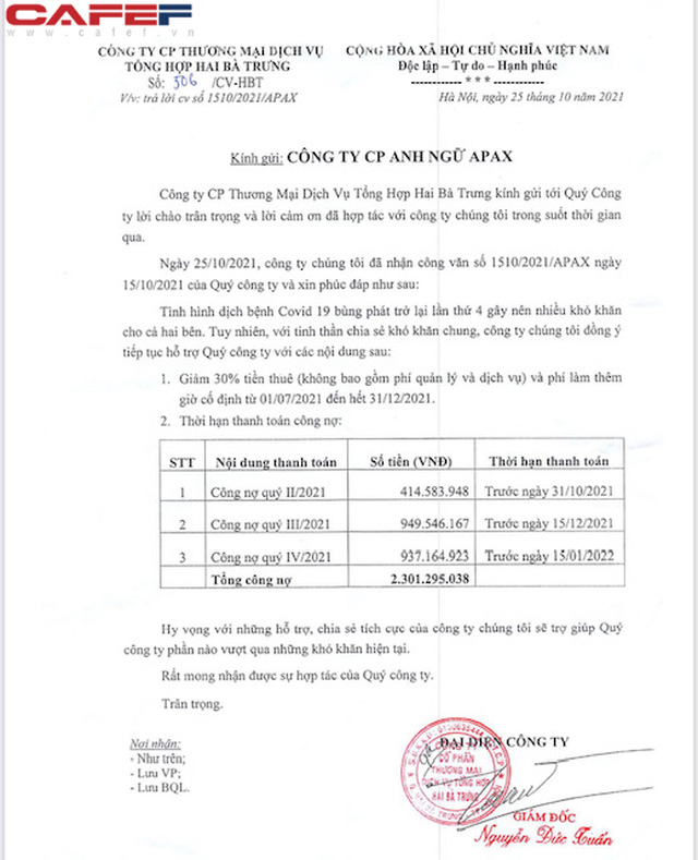 Vừa huy động thành công 300 tỷ trái phiếu, công ty của Shark Thuỷ bị tố nợ tiền thuê mặt bằng từ tháng 6/2021  - Ảnh 4.