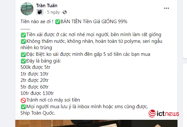 Cận Tết, “chợ tiền giả” nhộn nhịp trên mạng xã hội - Ảnh 2.