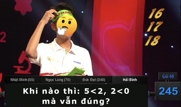 Câu đố: Khi nào thì 5<2, 2<0 mà vẫn đúng, trả lời được chắc thông minh lắm! - Ảnh 1.