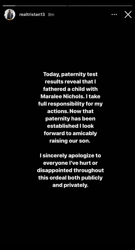 Tristan Thompson xác nhận có con rơi với tiểu tam, xin lỗi Khloé Kardashian vì ngoại tình - Ảnh 2.