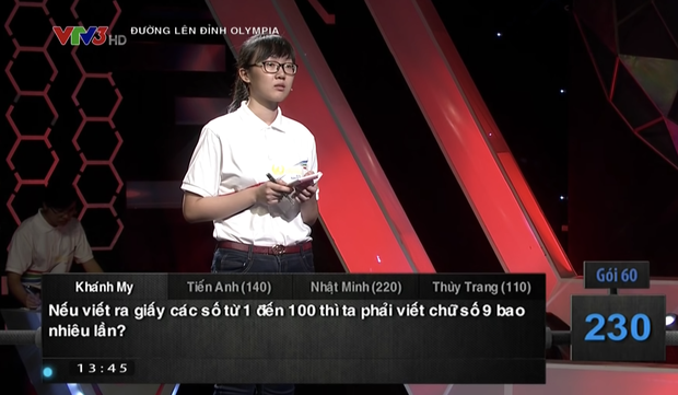 Câu hỏi Olympia: “Đếm chữ số 9 khi viết từ 1 đến 100” - Siêu đơn giản nhưng thí sinh vẫn chịu thua! - Ảnh 1.