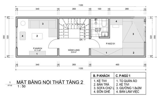  Thiết kế nhà 4 tầng cho gia đình 3 người theo phong cách tối giản  - Ảnh 2.