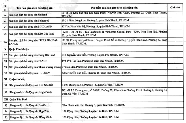 TPHCM sờ gáy hơn 60 sàn giao dịch bất động sản - Ảnh 4.