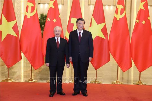 Lễ đón chính thức Tổng Bí thư Nguyễn Phú Trọng và Đoàn đại biểu cấp cao Việt Nam - Ảnh 1.